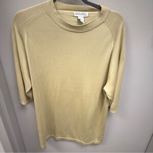 Anthology Mens‎ Beige 100%Silk Sweater XL